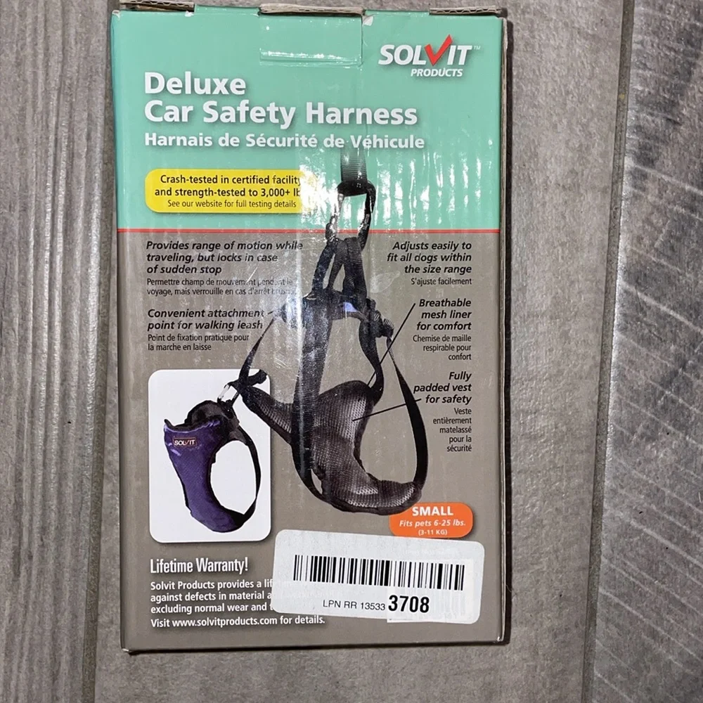 Solvit Deluxe Car Safety Harness - Size Small (Pets 6-25lbs)